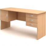 СК29(бук10) Стол 2-тумбовый (3 ящика+дверка) (1600х600х750)