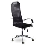 Кресло офисное BRABIX "Pilot EX-610 CH" premium, хром, ткань-сетка, черное, 532417 — арт. SAMSON-532417