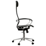 Кресло МЕТТА "ErgoLife" 10 B1-104K, хром, синхромеханизм, прочная сетка, черное — арт. SAMSON-532992