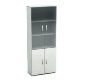 К2 Канц Шкаф со стеклом (700х350х1830) (ШК31+ДК32х2+ДК35х2+ФС04х2) (К2-кан) — арт. MONOLIT-P-84669C8CDCB8