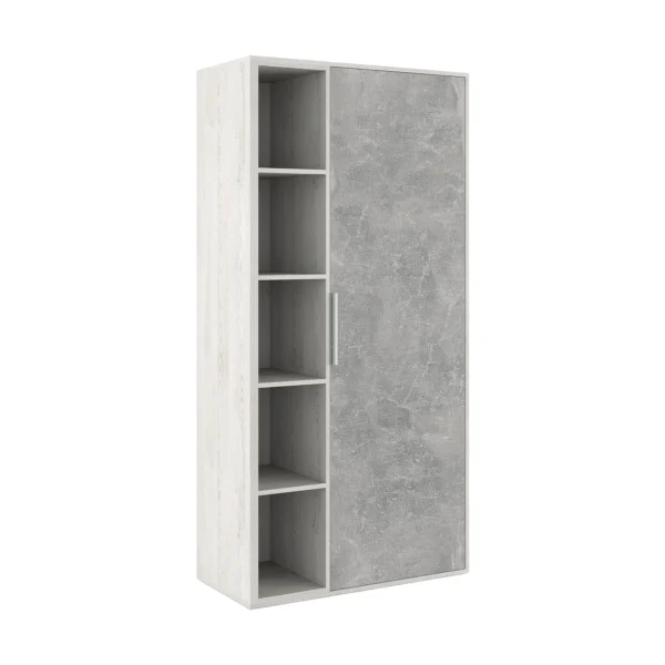 Шкаф комбинированный Бетон (B-tone) 93.5 × 45 × 191.7 см