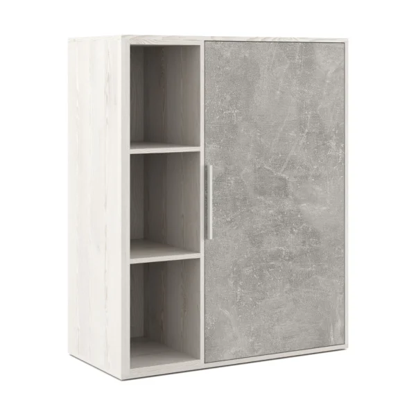 Шкаф средний с вертикальной нишей Бетон (B-tone) 93.5 × 45 × 115.7 см