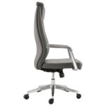 Кресло офисное BRABIX PREMIUM "Jazz EX-757", синхромеханизм, алюминий, экокожа, серое, 532490 — арт. SAMSON-532490