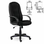 Кресло офисное BRABIX "Classic EX-685", ткань E, черное, 532024 — арт. SAMSON-532024