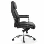 Кресло из натуральной кожи BRABIX PREMIUM "Phaeton EX-502", хром, черное, 530882 — арт. SAMSON-530882