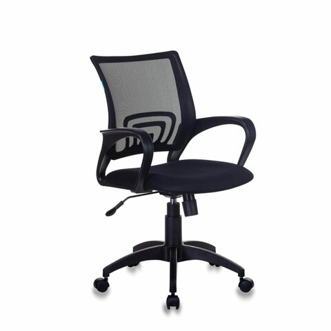 Кресло CH-695N/BLACK, с подлокотниками, сетка, черное — арт. SAMSON-531960
