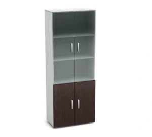 К2 Канц Шкаф со стеклом (700х350х1830) (ШК31+ДК32х2+ДК35х2+ФС04х2) (К2-кан) — арт. MONOLIT-P-84669C8CDCB8
