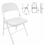 Стул складной BRABIX "Golf Plus CF-003 КОМФОРТ", белый каркас, кожзам белый, 532888 — арт. SAMSON-532888