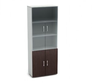 К2 Канц Шкаф со стеклом (700х350х1830) (ШК31+ДК32х2+ДК35х2+ФС04х2) (К2-кан) — арт. К2