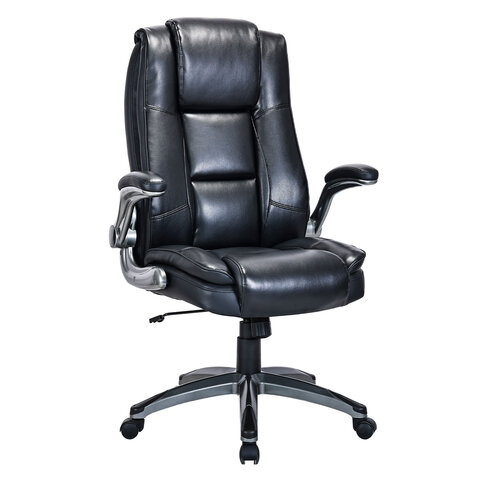 Кресло BRABIX PREMIUM "Paradigm EX-556", пружинный блок, рециклированная кожа, черное, 532976 — арт. SAMSON-532976