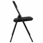 Стул складной BRABIX "Golf CF-007", чёрный каркас, чёрная ткань, гофрокороб, 533025 — арт. SAMSON-533025