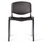 Стул STAFF "Iso Plast CF-009", хром каркас, пластик черный, 532571 — арт. SAMSON-532571