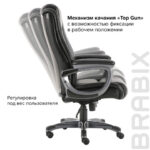 Кресло офисное BRABIX PREMIUM "Solid HD-005", НАГРУЗКА до 180 кг, рециклированная кожа, черное, 531941 — арт. SAMSON-531941