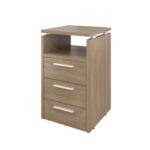Тумба приставная (3 ящика с полкой и замком) 450х450х750 (ДБ12_1+ДБ17_2+ДБ14) Дублин (ДБ43.С) — арт. MONOLIT-P-968C9D750350