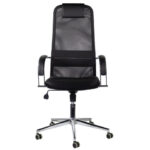Кресло офисное BRABIX "Pilot EX-610 CH" premium, хром, ткань-сетка, черное, 532417 — арт. SAMSON-532417