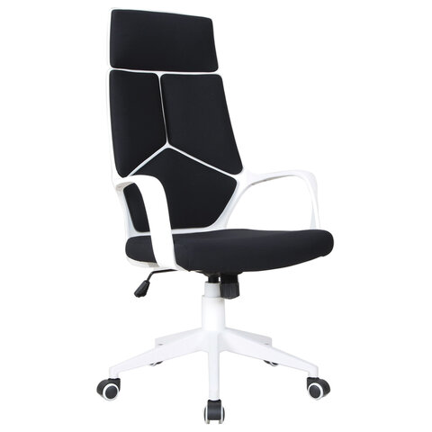 Кресло офисное BRABIX PREMIUM "Prime EX-515", пластик белый, ткань, черное, 531812 — арт. SAMSON-531812