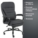 Кресло офисное BRABIX PREMIUM "Heavy Duty HD-001", усиленное, НАГРУЗКА до 200 кг, экокожа, 531015 — арт. SAMSON-531015