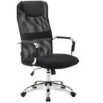 Кресло офисное BRABIX "Fit EX-514", с подголовником, хром, черное, 531949 — арт. SAMSON-531949