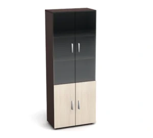 К2 Канц Шкаф со стеклом (700х350х1830) (ШК31+ДК32х2+ДК35х2+ФС04х2) (К2-кан) — арт. MONOLIT-P-84669C8CDCB8