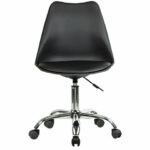 Кресло стул BRABIX "Eames MG-310 CH", хром, пластик черный, экокожа черная, 532925 — арт. SAMSON-532925
