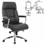 Кресло из натуральной кожи BRABIX PREMIUM "Phaeton EX-502", хром, черное, 530882 — арт. SAMSON-530882