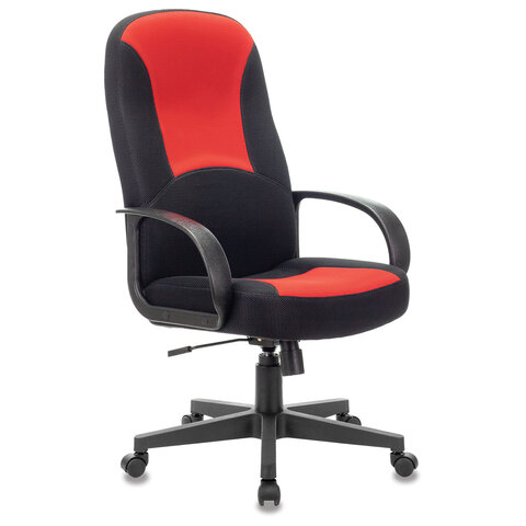 Кресло офисное BRABIX "City EX-512", ткань черная/красная, TW, 531408 — арт. SAMSON-531408