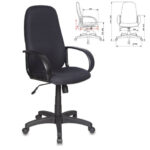 Кресло офисное CH-808AXSN/BLACK, ткань, черное — арт. SAMSON-531955
