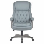 Кресло BRABIX PREMIUM "Regal EX-557", НАГРУЗКА до 150 кг, пружинный блок, экокожа, серое, 532946 — арт. SAMSON-532946