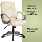 Кресло офисное BRABIX "Eldorado EX-504", экокожа, бежевое, 531167 — арт. SAMSON-531167