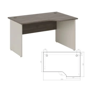 Стол эргономичный правый Нью лайн (New Line) 135 × 90 × 75 см — арт. NLN36315431