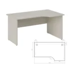 Стол эргономичный правый Нью лайн (New Line) 150 × 90 × 75 см — арт. NLN36315621