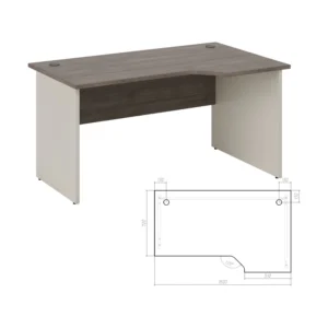 Стол эргономичный правый Нью лайн (New Line) 150 × 90 × 75 см — арт. NLN36315631
