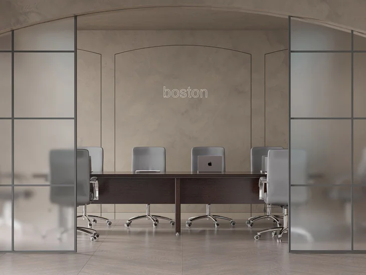 Серия офисной мебели Бостон (Boston) в кабинете руководителя — вариант 8