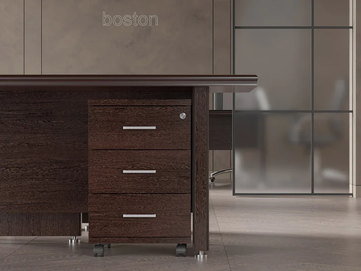 Серия офисной мебели Бостон (Boston) в кабинете руководителя — вариант 27