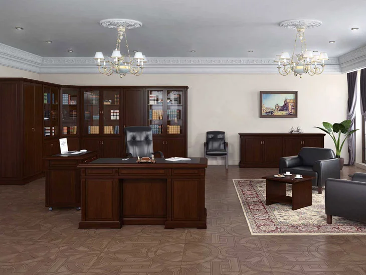Серия офисной мебели Министри (Ministry) в кабинете руководителя — вариант 6