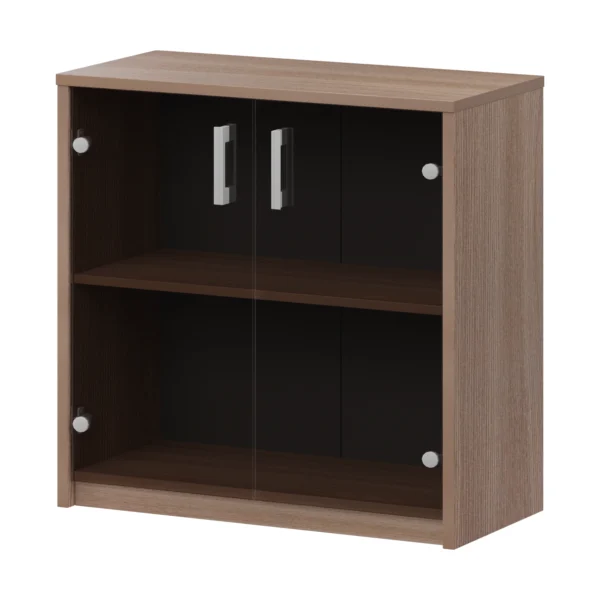 Стеллаж низкий с тонированным стеклом Арго (А-302/А-стл302тон) — арт. SIMFI-18305