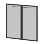 Фасады рамочные стеклянные Кортез (KZF-28RS(Ч)) 78.4 × 2 × 78 см — Тонированный