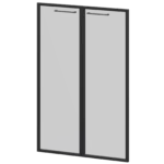 Фасады рамочные стеклянные Кортез (KZF-38RS(Ч)) 78.4 × 2 × 115.8 см — Тонированный