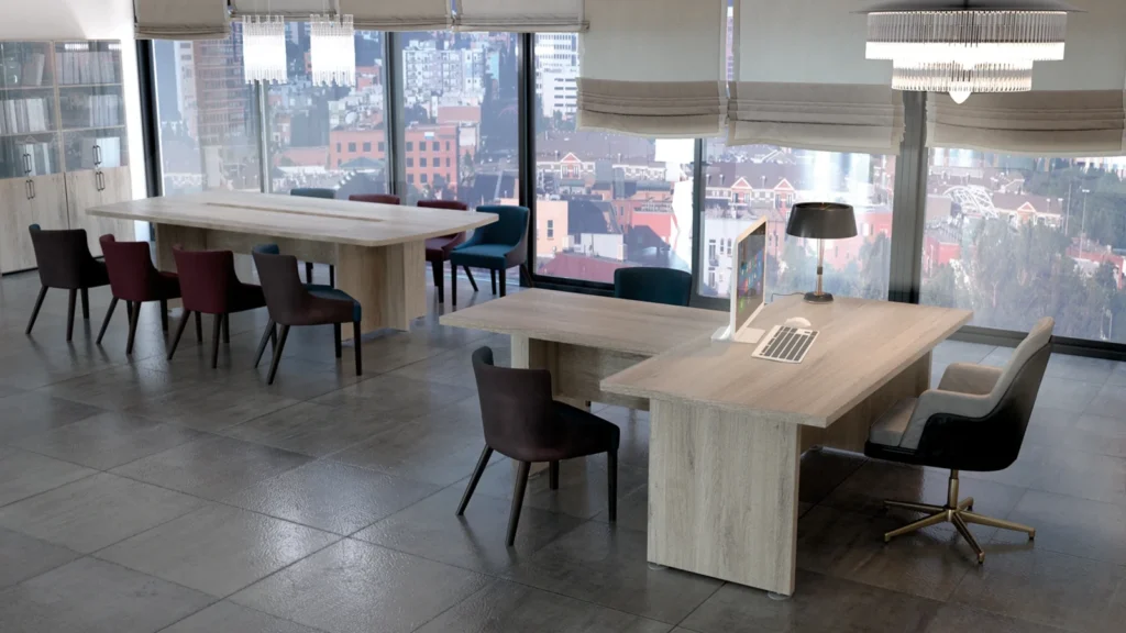 Мебель серии Приоритет в интерьере кабинета руководителя — вариант 21