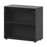 Шкаф низкий со стеклом Кортез (СМШ28S) 79.2 × 38 × 81.1 см
