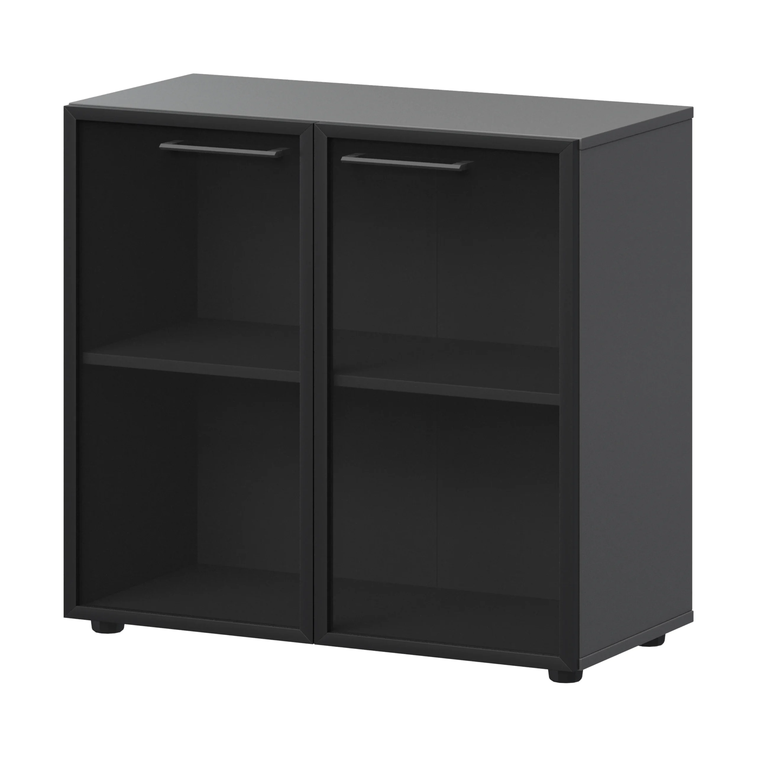 Шкаф низкий со стеклом в ал. рамке Кортез (СМШ28RS) 79.2 × 38 × 81.1 см — Графит Шкаф низкий со стеклом в ал. рамке Кортез (СМШ28RS) 79.2 × 38 × 81.1 см