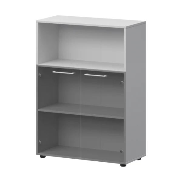 Шкаф средний с нишей со стеклом Кортез (СМШ38.28S(Б)) 79.2 × 38 × 119 см