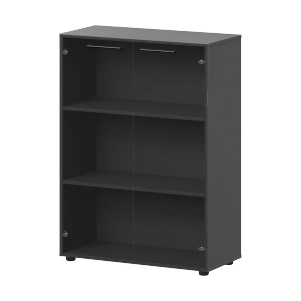 Шкаф средний со стеклом Кортез (СМШ38S) 79.2 × 38 × 119 см
