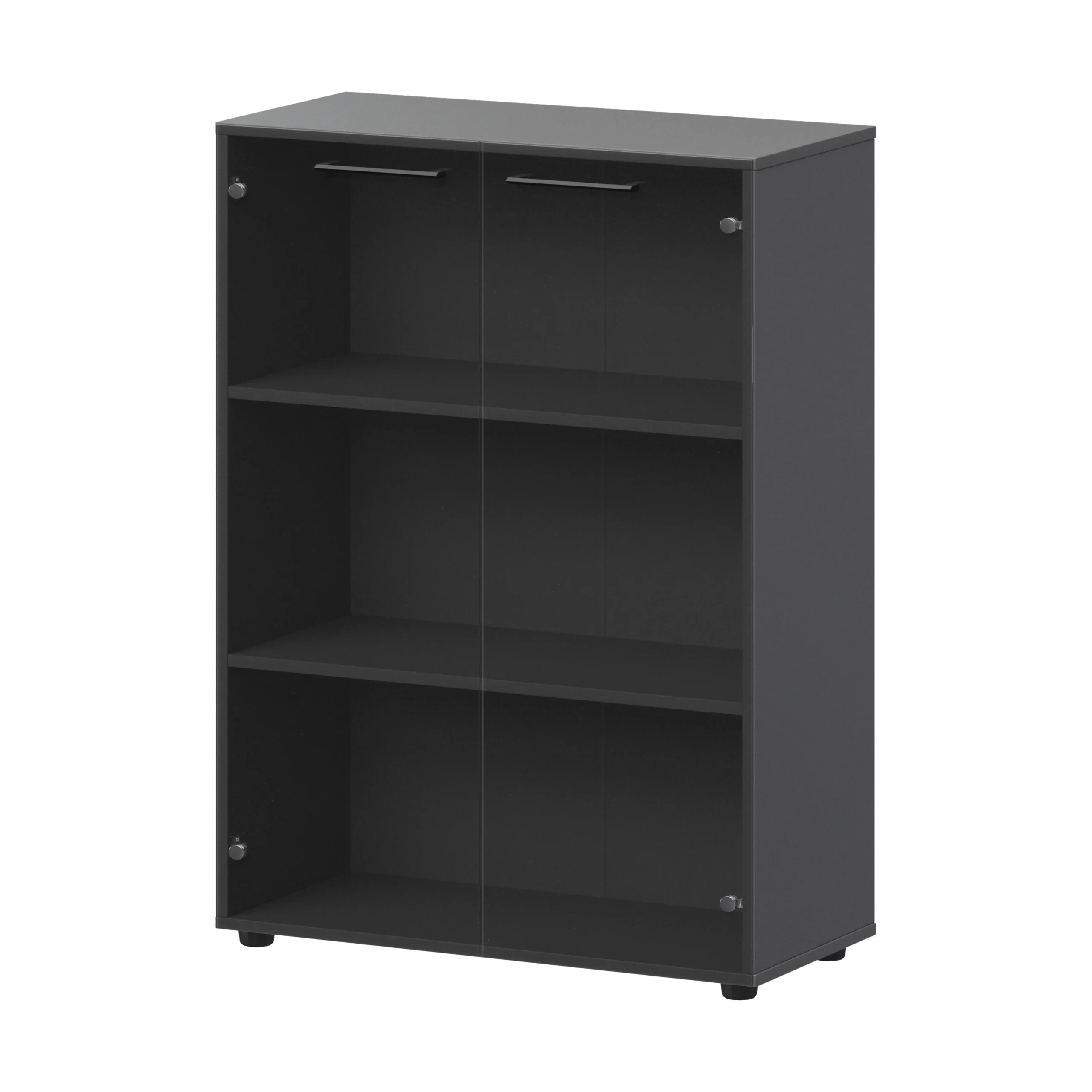 Шкаф средний со стеклом Кортез (СМШ38S) 79.2 × 38 × 119 см — Графит Шкаф средний со стеклом Кортез (СМШ38S) 79.2 × 38 × 119 см