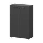 Шкаф средний закрытый Кортез (СМШ38F) 79.2 × 38 × 119 см — Графит