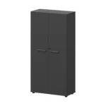 Шкаф высокий закрытый Кортез (СМШ48F) 79.2 × 38 × 159.5 см — Графит