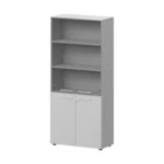Шкаф высокий закрытый с стеклом Кортез (СМШ58.28F.38SМ(Б)) 79.2 × 38 × 199 см
