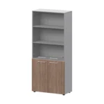 Шкаф высокий закрытый с стеклом Кортез (СМШ58.28F.38SМ(Б)) 79.2 × 38 × 199 см