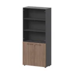 Шкаф высокий закрытый с стеклом Кортез (СМШ58.28F.38SМ(Ч)) 79.2 × 38 × 199 см