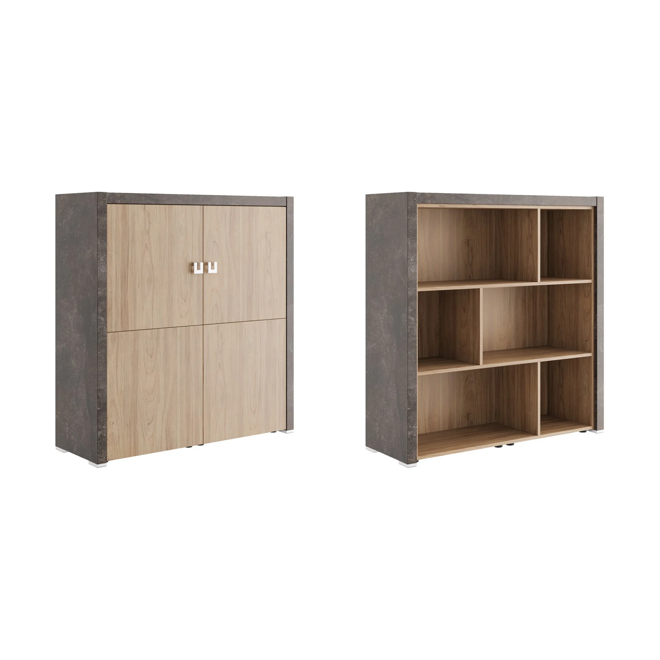 Шкаф средний Солид Б (Solid B), арт. SOB39142054 Шкаф средний Солид Б (Solid B) 131 × 45 × 137 см — арт. SOB39142054